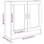 Voir la diapositive 6 : VIDAXL Armoire a vitrine Chene marron 82,5x30,5x80cm Bois d'ingenierie