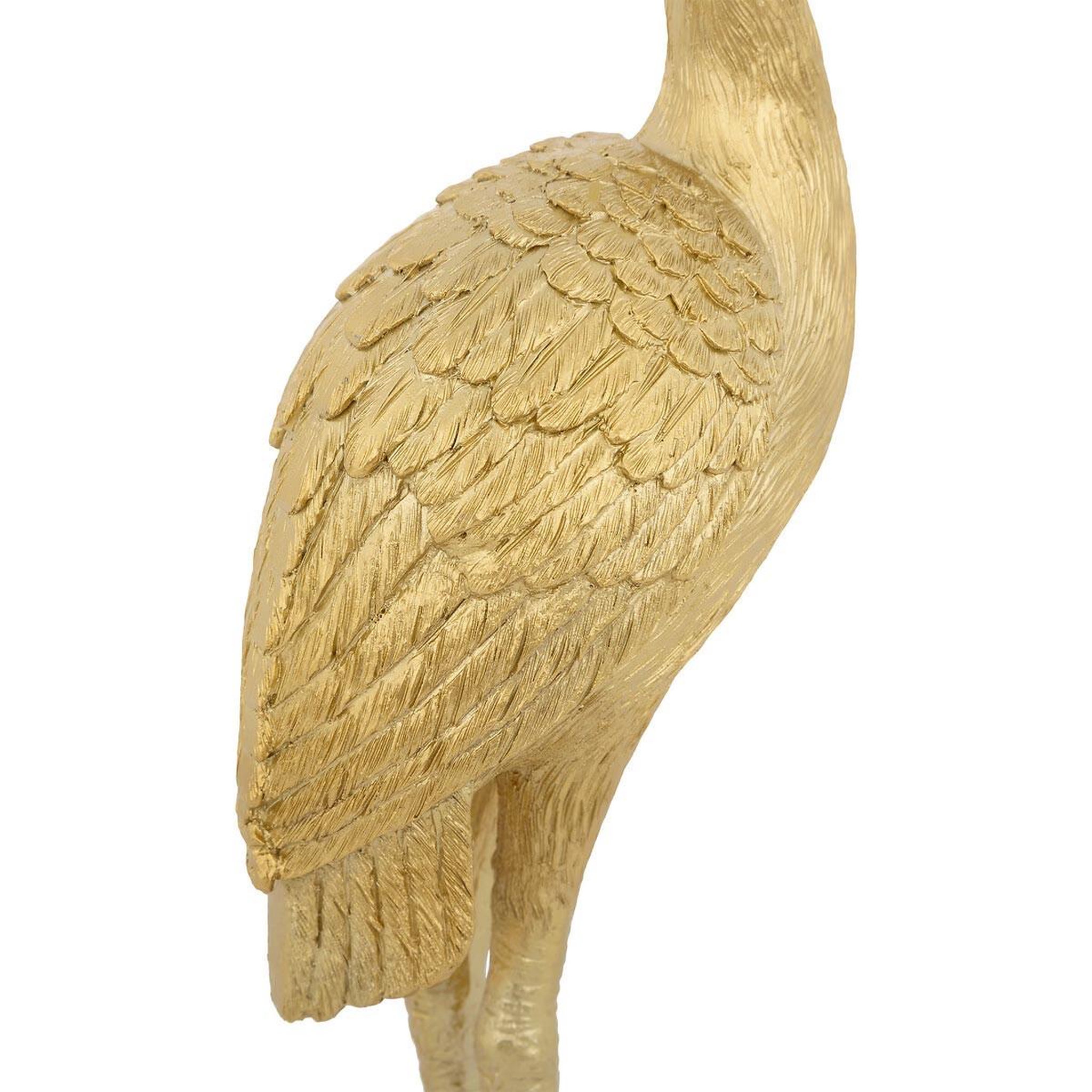 Voir la diapositive 3 : ATMOSPHERA Statuette déco héron  automne  41cm doré