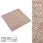 VIDAXL Dalles de tapis de sol 20 pcs 5 m^2 50x50 cm Beige