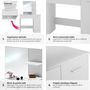 Voir la diapositive 4 : tectake Coiffeuse table de maquillage au look moderne blanc