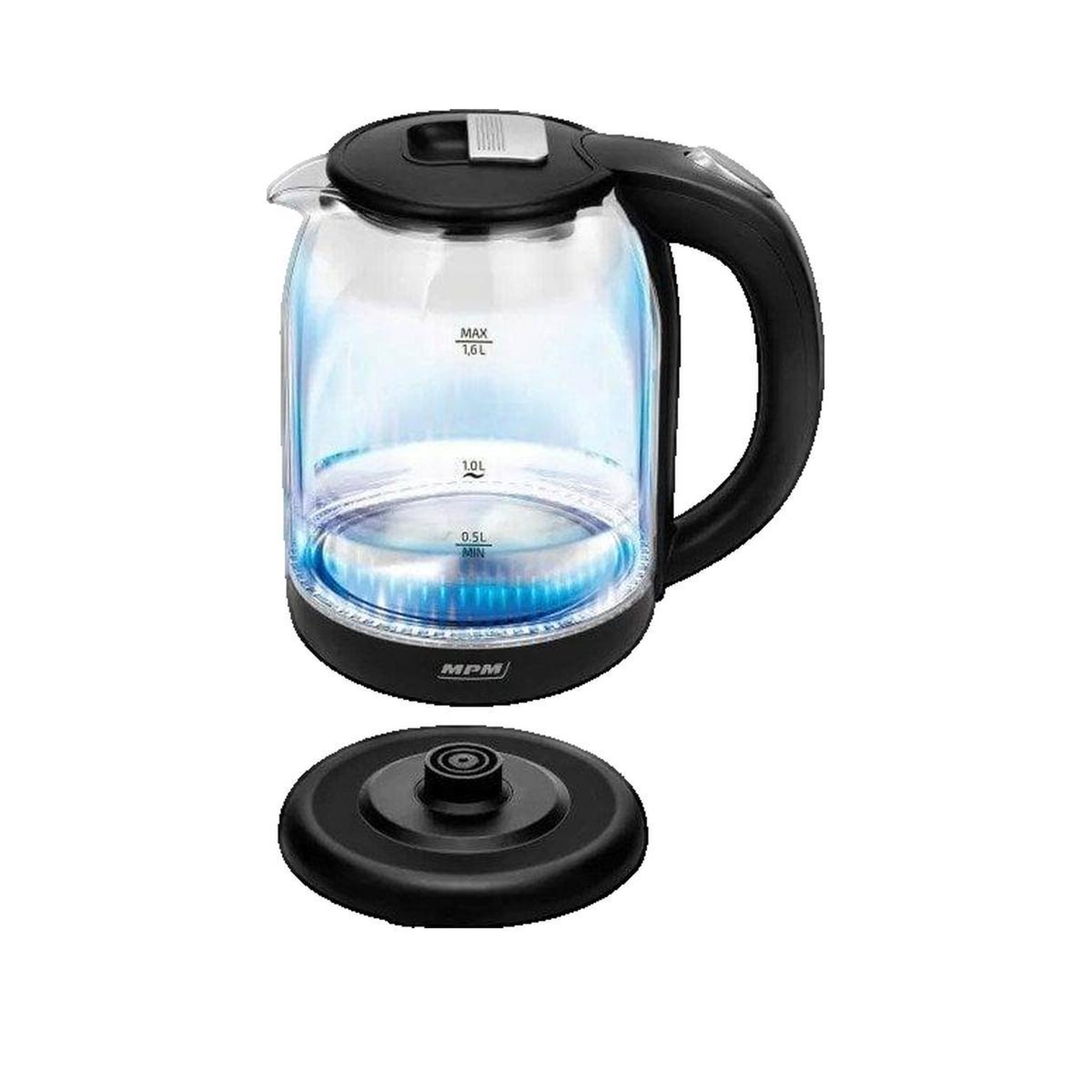 Voir la diapositive 2 : MPM Bouilloire Mpm MCZ-129 en verre 1,6 litre