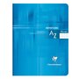CLAIREFONTAINE Répertoire piqué 17x22cm - 96 pages - Petits carreaux 5x5 - turquoise