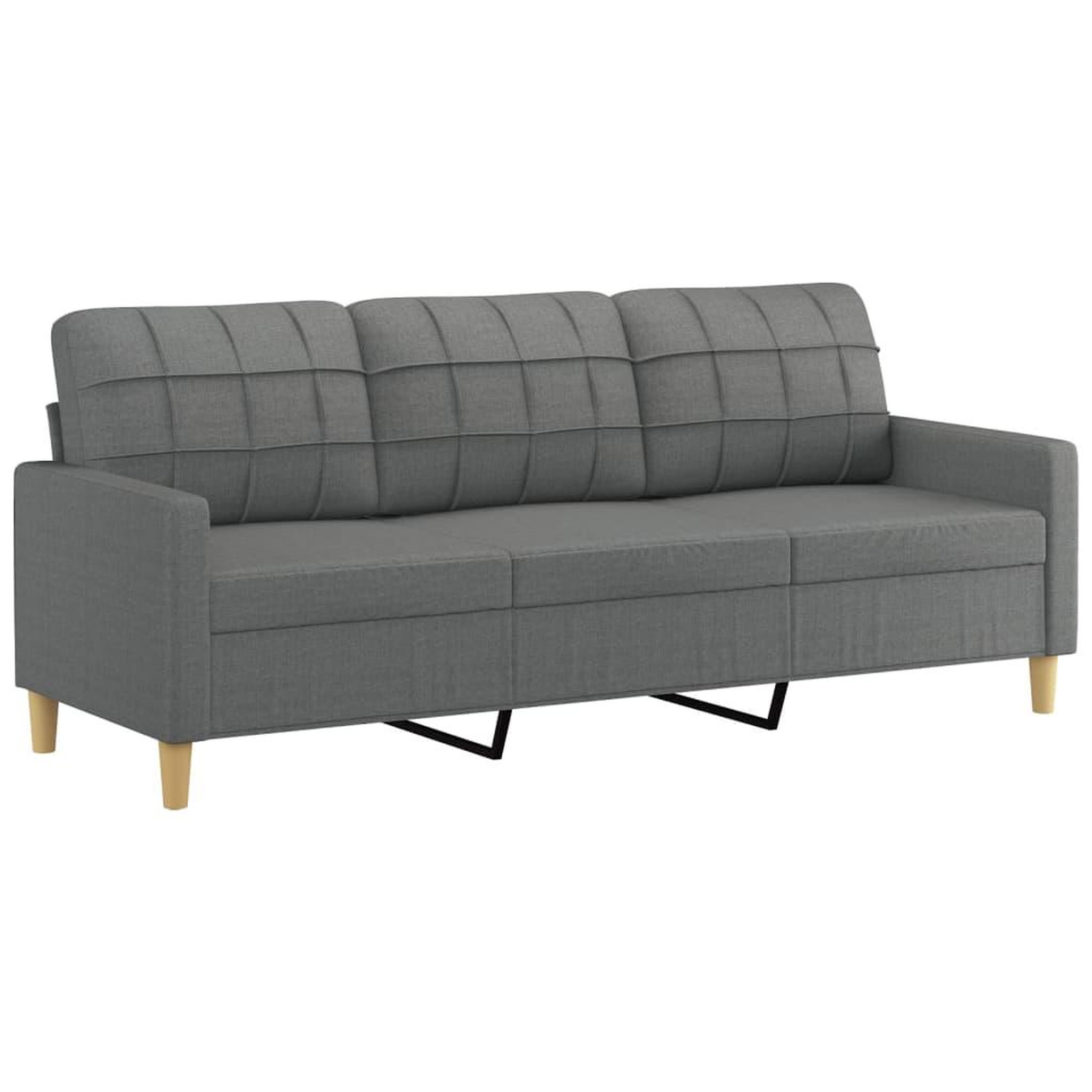 Voir la diapositive 4 : VIDAXL Ensemble de canapes 2 pcs coussins gris fonce tissu