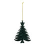Voir la diapositive 1 : ATMOSPHERA Sujet de Noël Sapin  Velours  14cm Vert