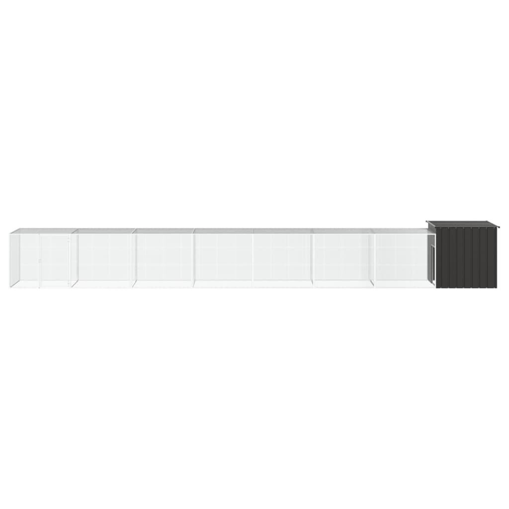 Voir la diapositive 3 : VIDAXL Poulailler Anthracite 800x91x100 cm Acier galvanise