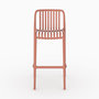 Voir la diapositive 3 : Rendez vous déco Lot de 2 chaises de bar de jardin 76 cm en plastique terracotta-Duli