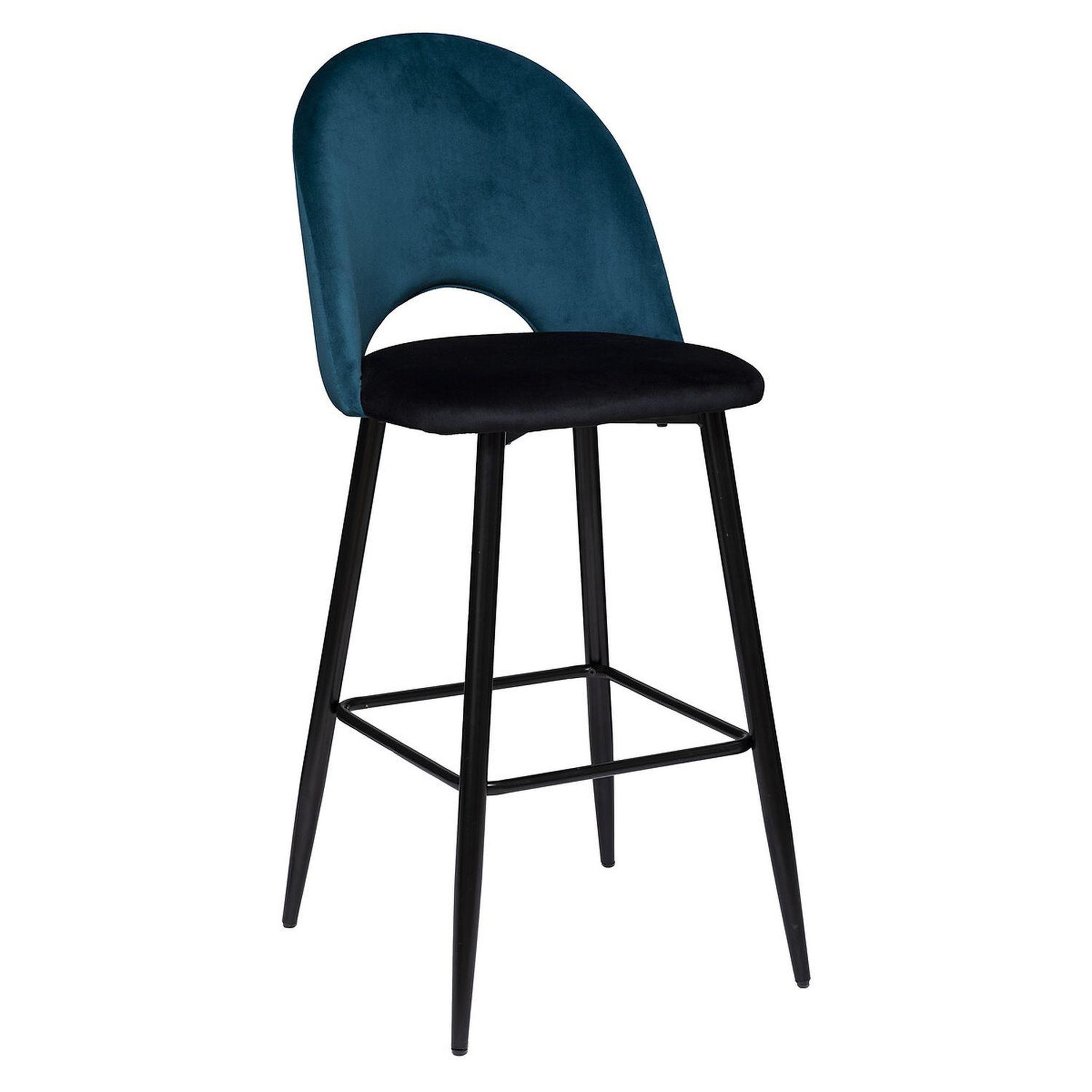 Voir la diapositive 2 : TOILINUX Lot de 2 chaises de bar effet velours kara