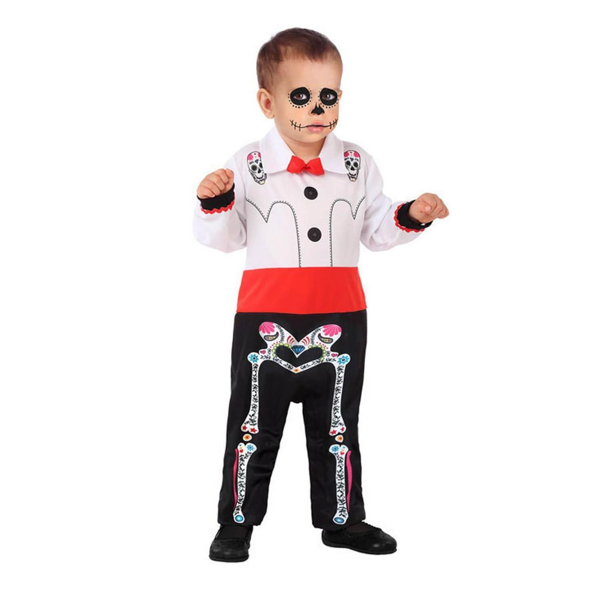 ATOSA Déguisement squelette mexicain - Bébé - 2/3 ans (86 à 96 cm)