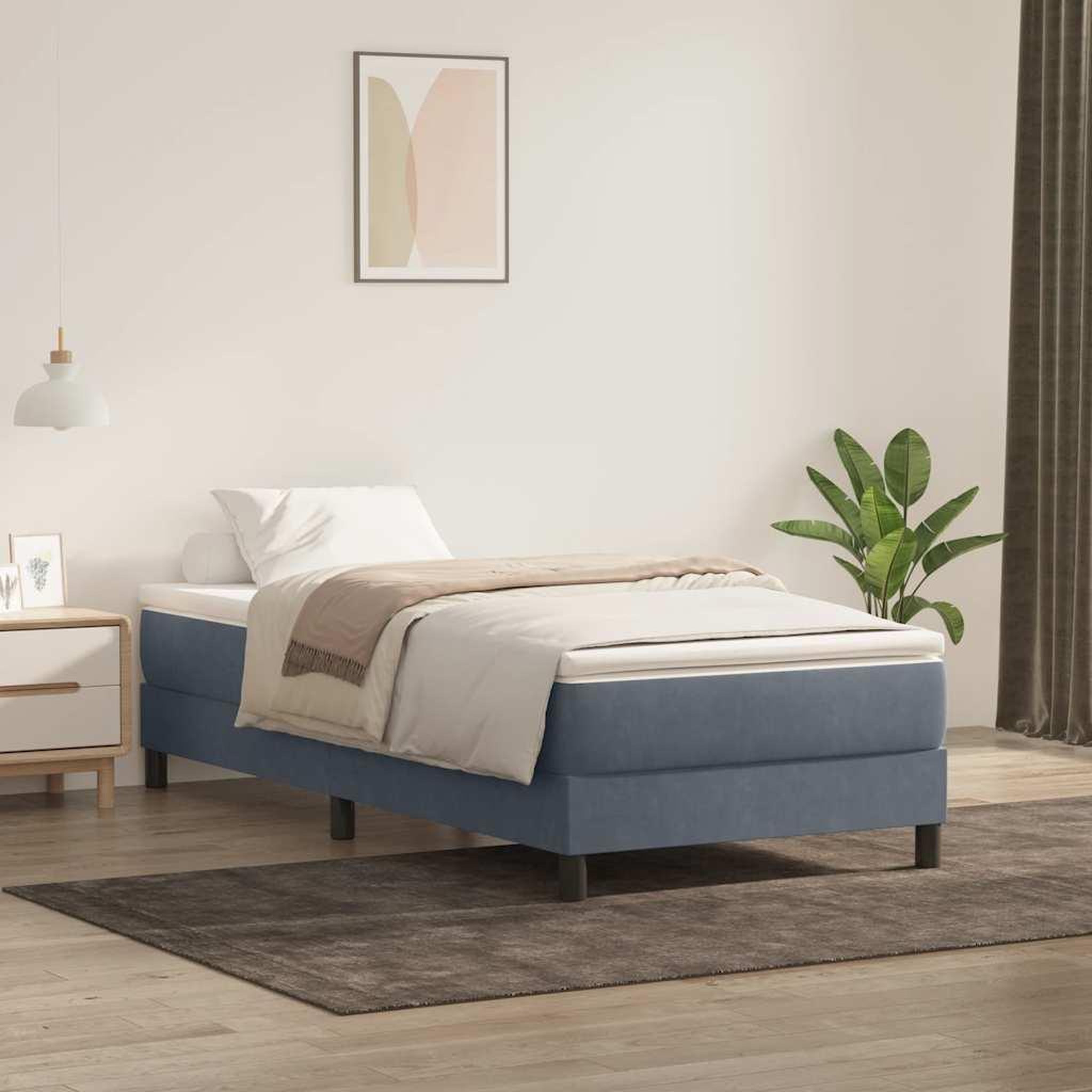 VIDAXL Sommier a lattes de lit sans matelas gris fonce 80x220 cm