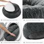Voir la diapositive 5 : tectake Panier pour chien rond avec maille peluche longue gris Ø 60 cm
