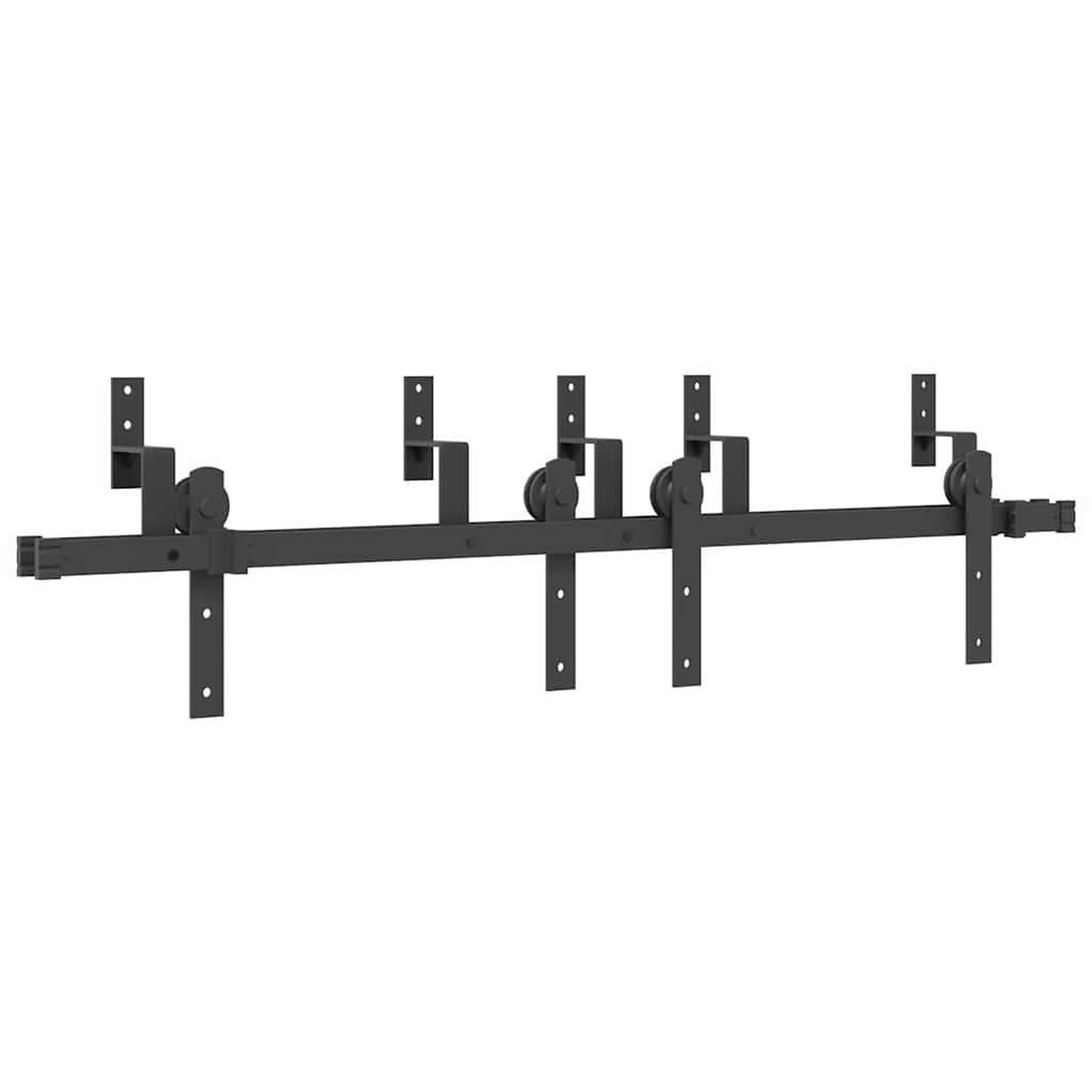 Voir la diapositive 2 : VIDAXL Kit de quincaillerie de porte coulissante 152,5 cm acier noir