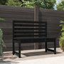 Voir la diapositive 1 : VIDAXL Banc de jardin noir 109 cm bois massif de pin