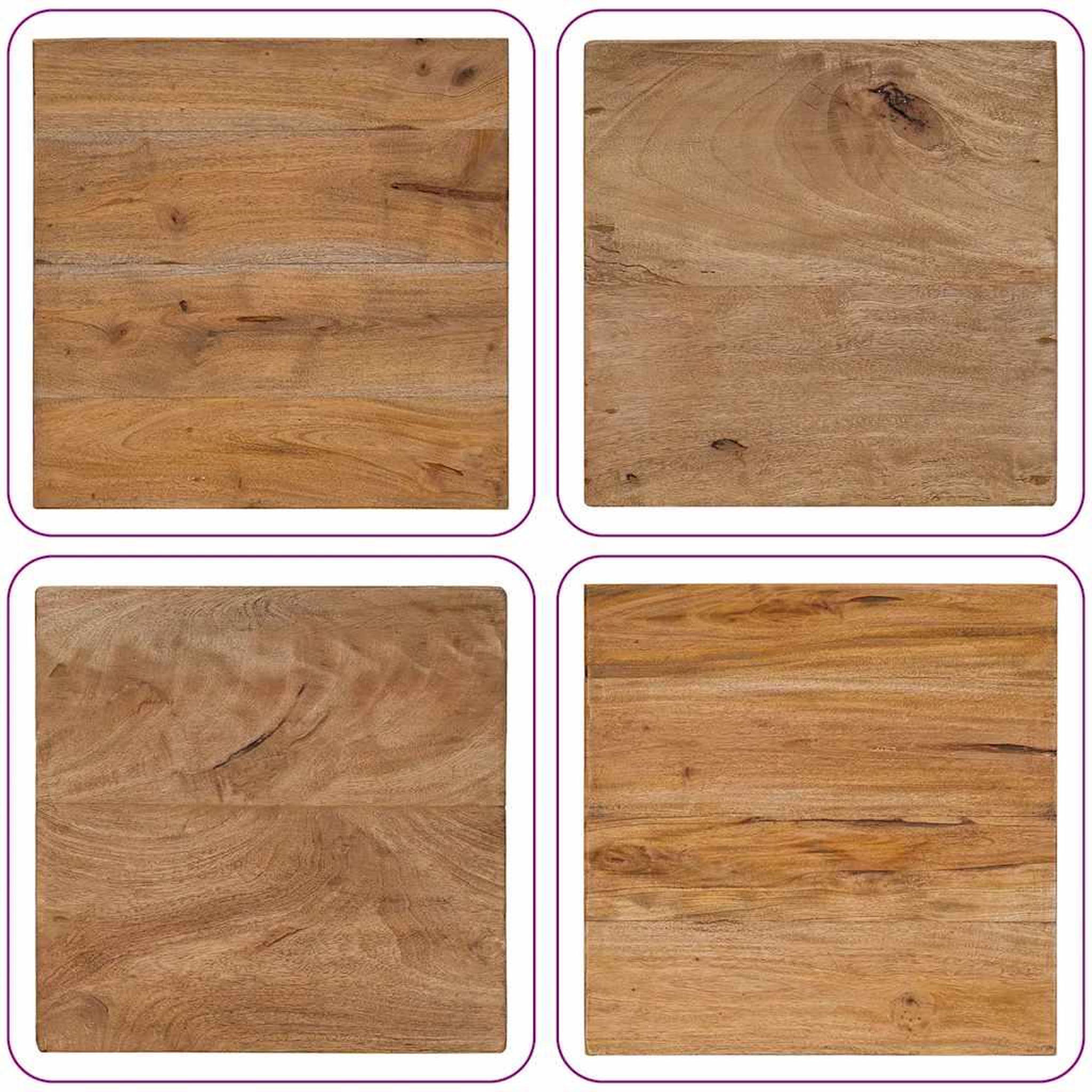 Voir la diapositive 5 : VIDAXL Table basse en rondin 40x40x40 cm bois de recuperation melange