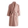 Voir la diapositive 2 : ACTUEL Peignoir col chale uni en coton 380gsm