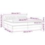Voir la diapositive 6 : VIDAXL Sommier a lattes de lit et matelas et LED Creme 200x200cm Tissu