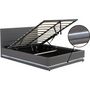 Voir la diapositive 3 : Habitat et Jardin Lit LED avec coffre  Anastasia  - 140 x 190 - Gris foncé