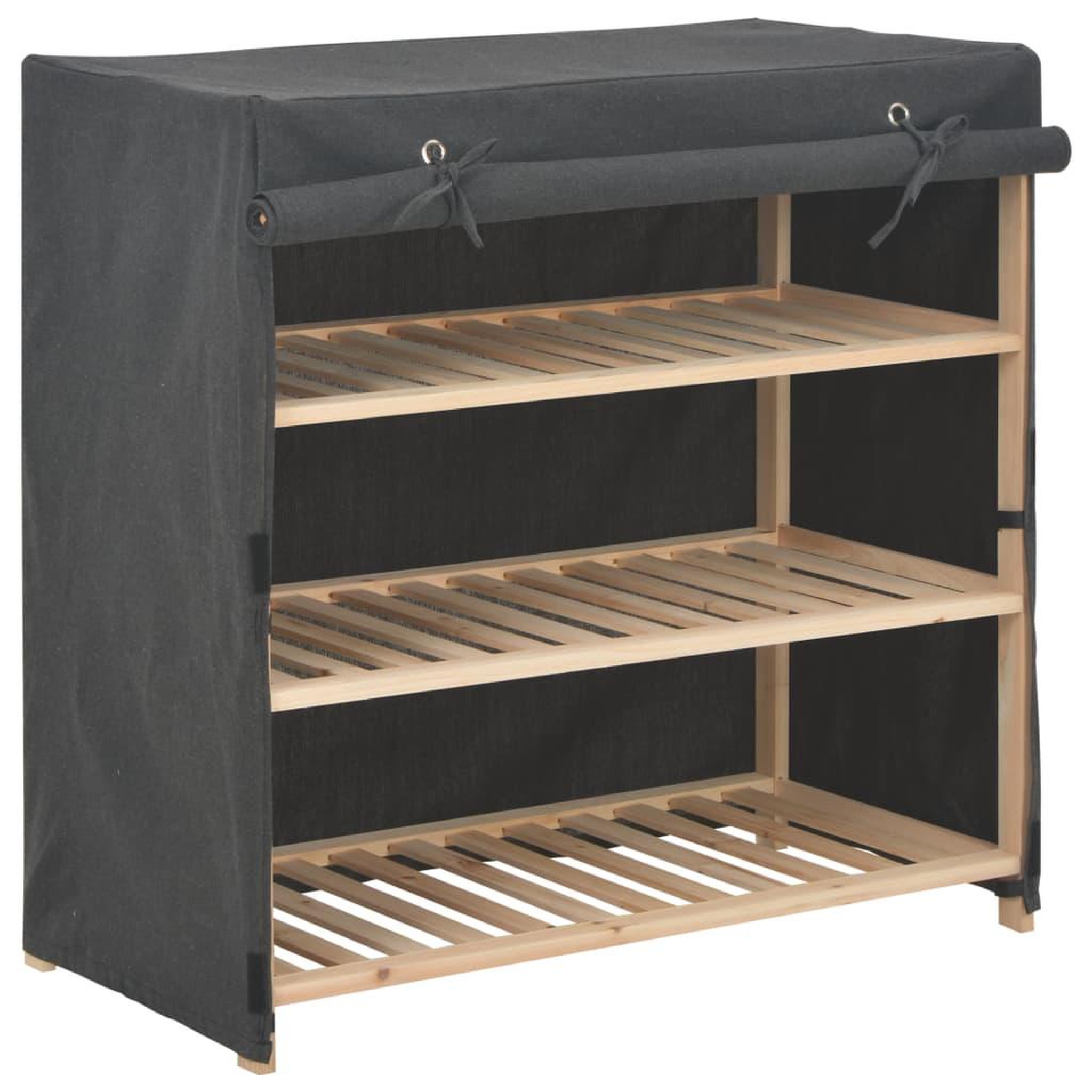Voir la diapositive 1 : VIDAXL Armoire a chaussures avec housse Gris 79x40x80 cm  Tissu