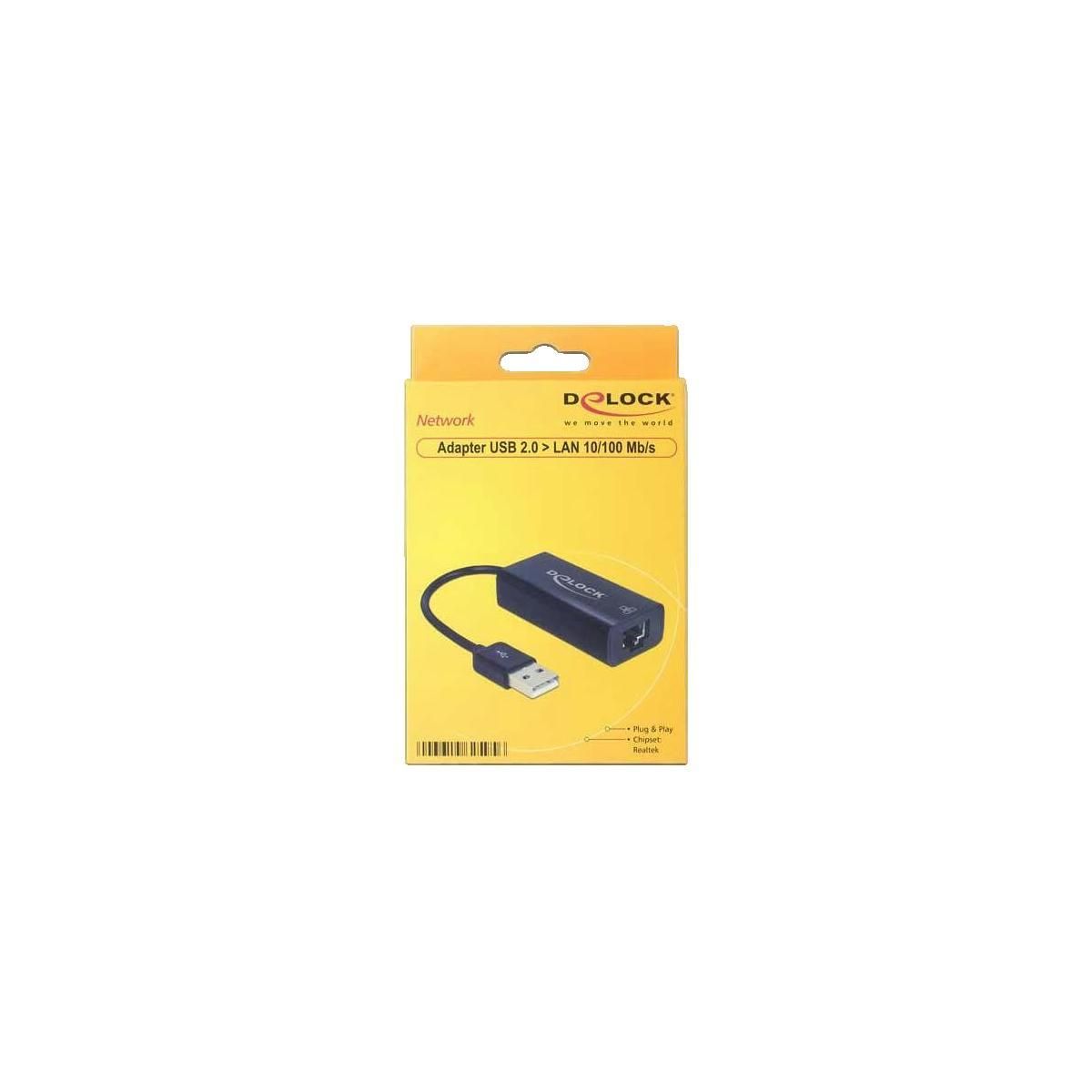 DeLock Adaptateur USB Ethernet Delock 4043619625956 noir