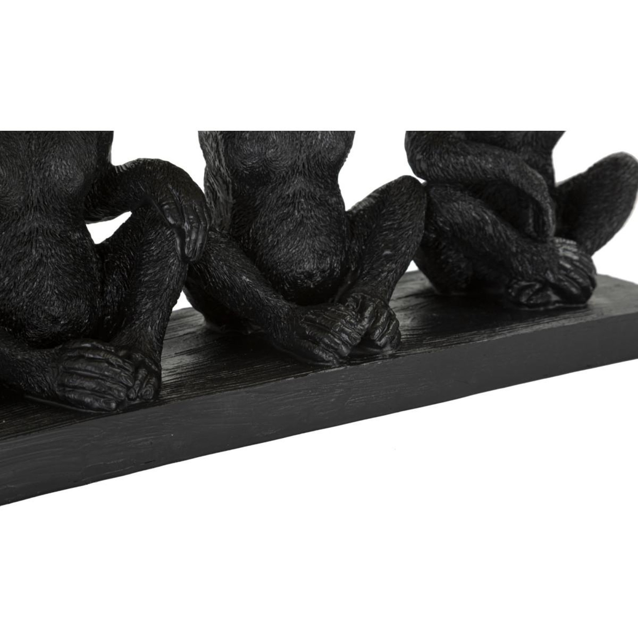 Voir la diapositive 5 : Paris Prix Vide-poche statuette  3 singes  43cm noir & or