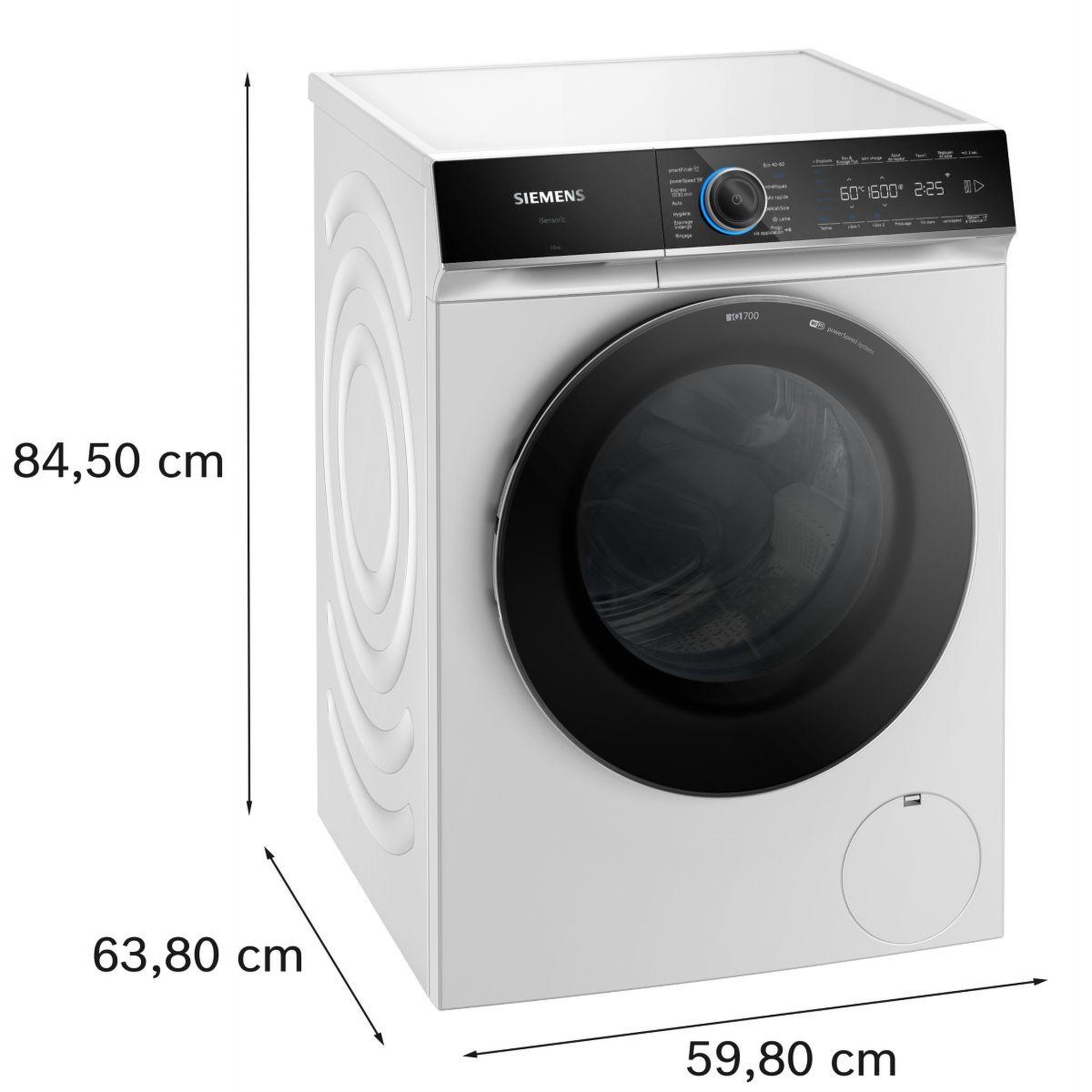 Voir la diapositive 5 : Siemens Lave linge hublot wg66b2abfr - 11 kg - 1600 tr/min - classe a - moteur induction - dosage automatique - connecté