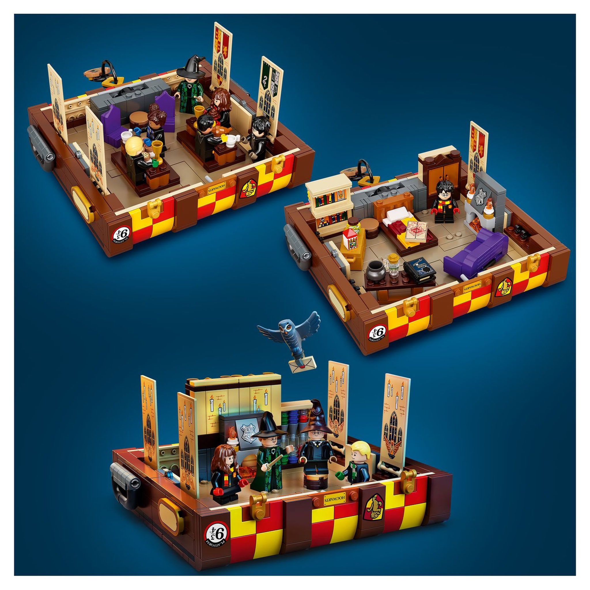 Voir la diapositive 6 : LEGO Harry Potter 76399 La Malle Magique de Poudlard, Malette personnalisable, Inclus 5 Minifigures de Personnages de l'Univers des Films