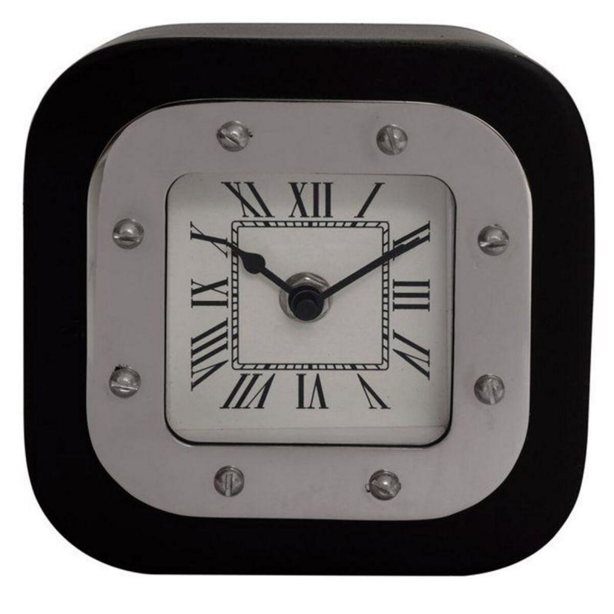 Paris Prix Horloge à Poser  Vouman  14cm Argent & Noir