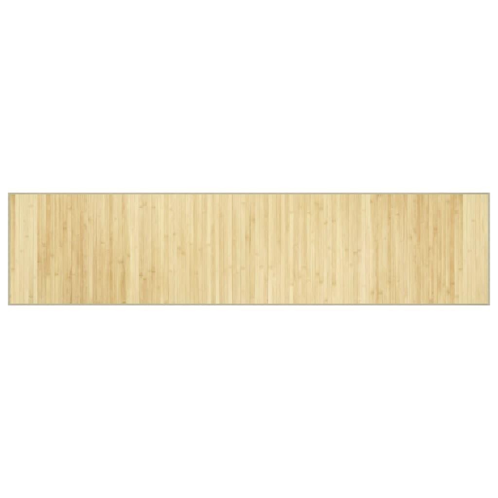 Voir la diapositive 2 : VIDAXL Tapis rectangulaire naturel clair 70x300 cm bambou