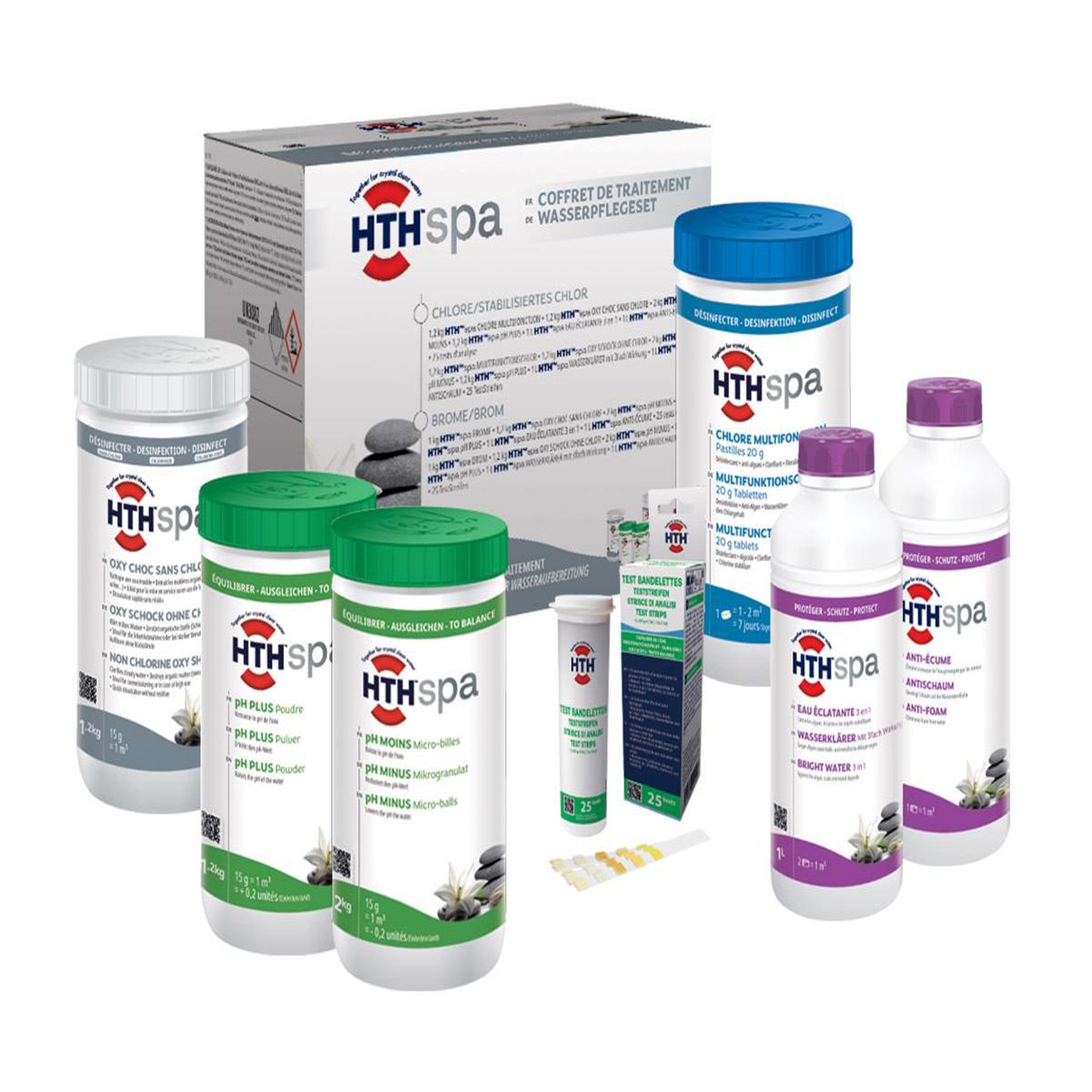 HTH Coffret de traitement chlore pour spa - HTH