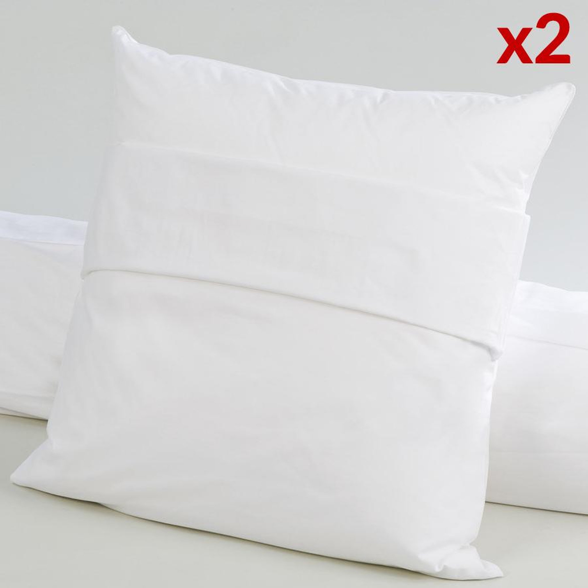 DODO Lot de 2 protège oreillers absorbants - molleton de coton bio. Coloris disponibles : Blanc