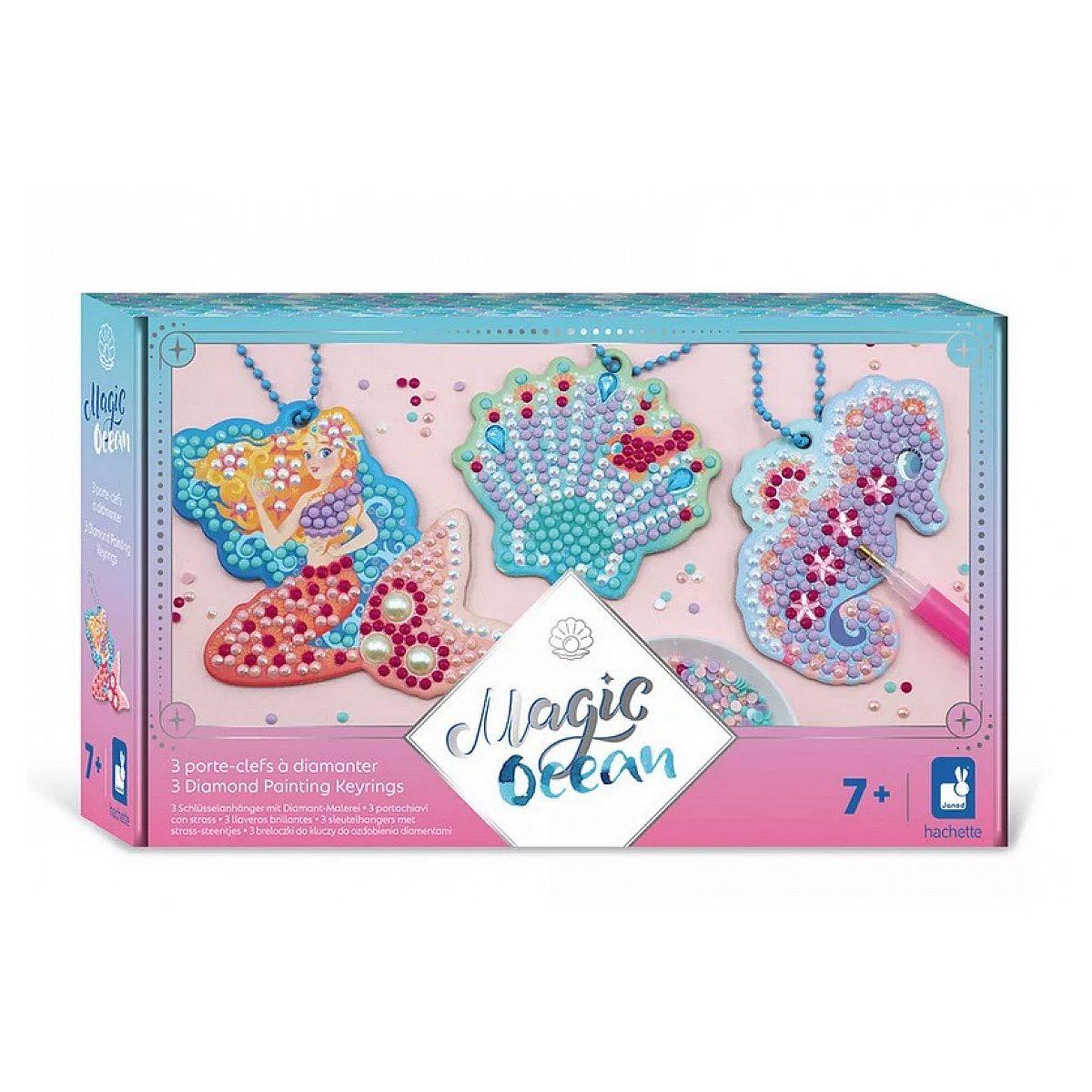 JANOD Magic ocean - 3 porte clefs a diamanter