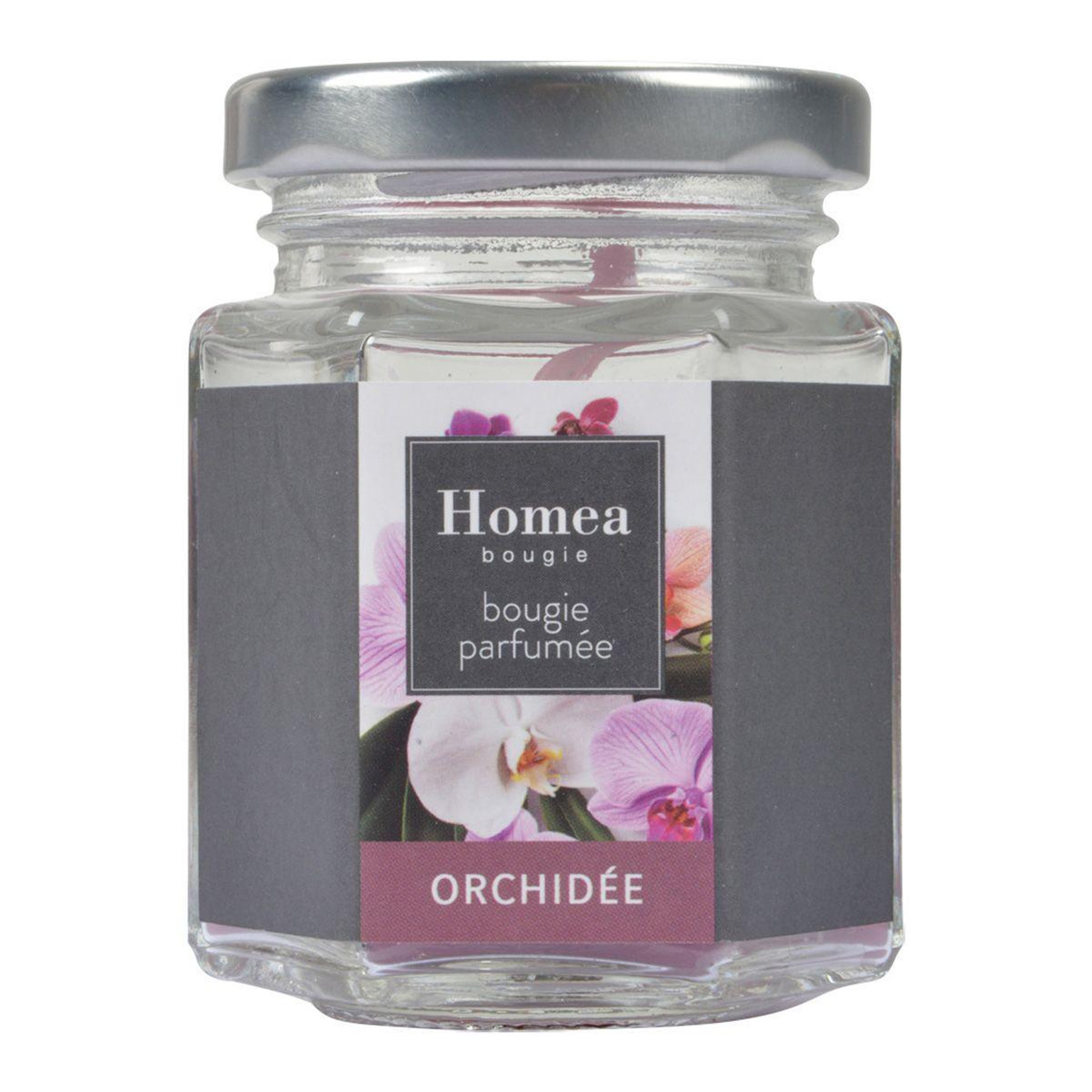 HOMEA Bougie verrine parfumée  essentiel ii  7cm orchidée