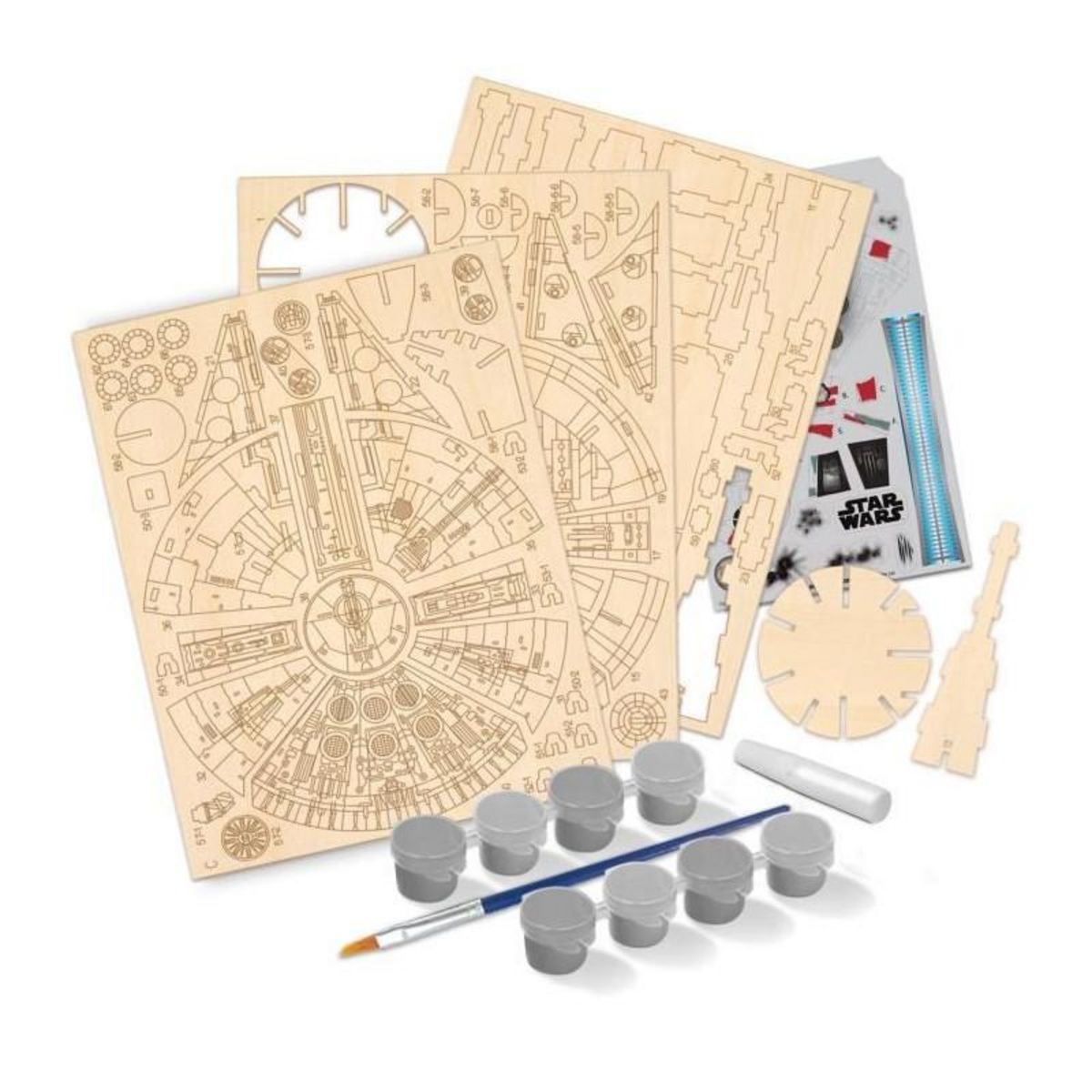 GOLIATH Maquette en bois a peindre Woodworx Star Wars - Faucon Millenium