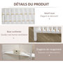 Voir la diapositive 6 : HOMCOM Paravent intérieur 4 panneaux 2 étagères pliables séparateur de pièce bois de pin bambou fibres de papier tressée blanc paille