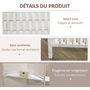 Voir la diapositive 6 : HOMCOM Paravent intérieur 4 panneaux 2 étagères pliables séparateur de pièce bois de pin bambou fibres de papier tressée blanc paille