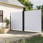 VIDAXL Auvent lateral retractable blanc 200x1000 cm
