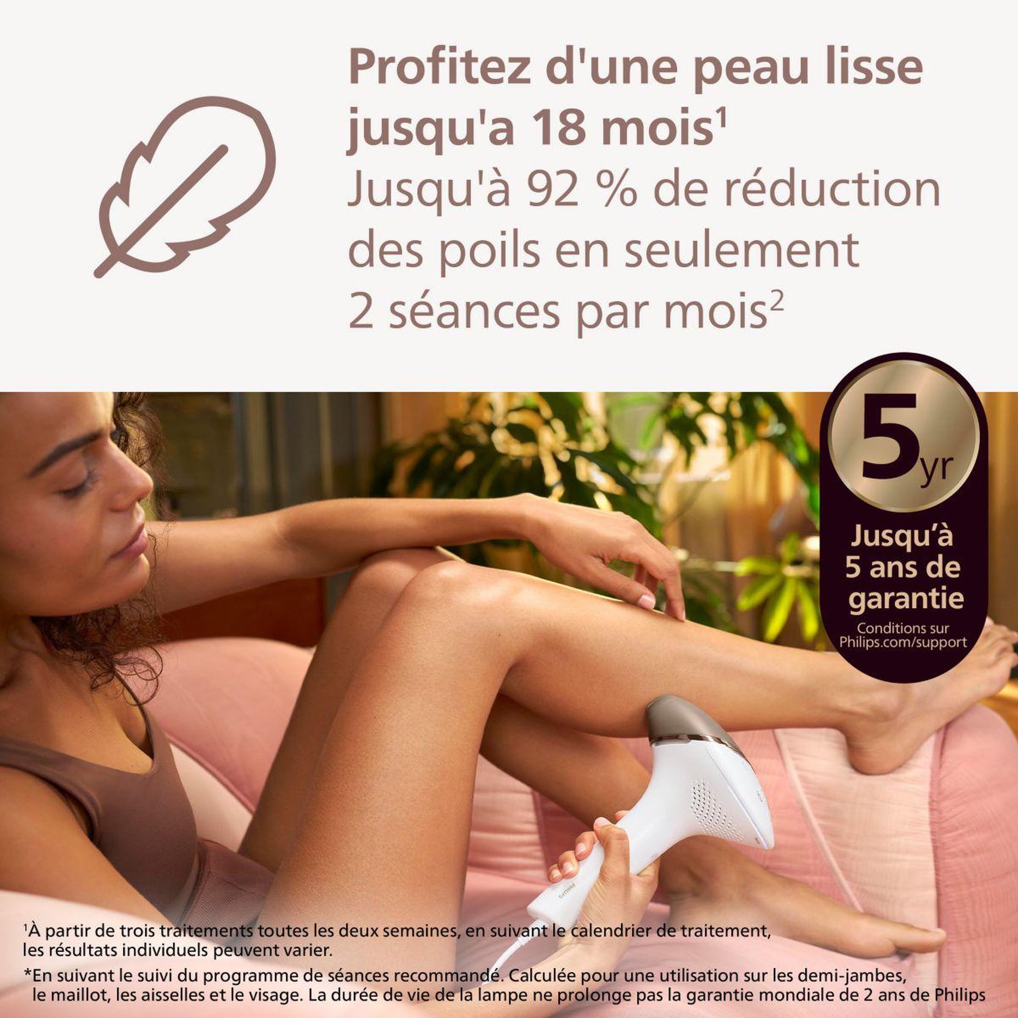 Voir la diapositive 3 : Philips Epilateur lumière pulsée bri945/00 lumea prestige