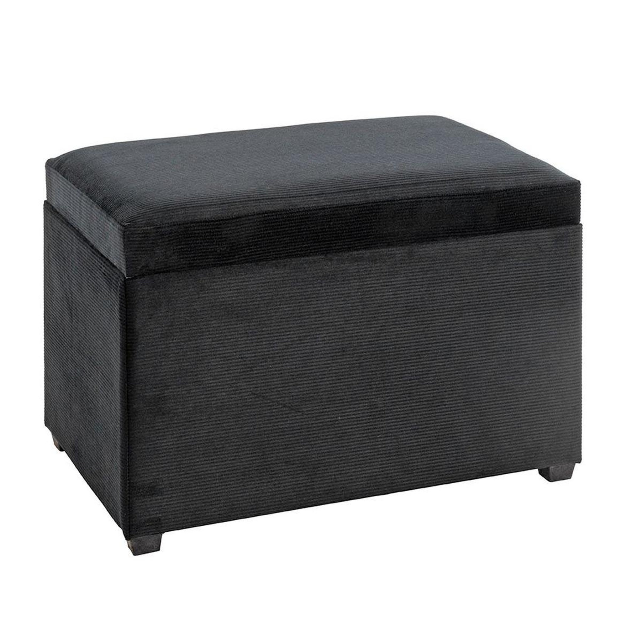 Paris Prix Banc coffre de rangement côtelé  timmy  58cm noir