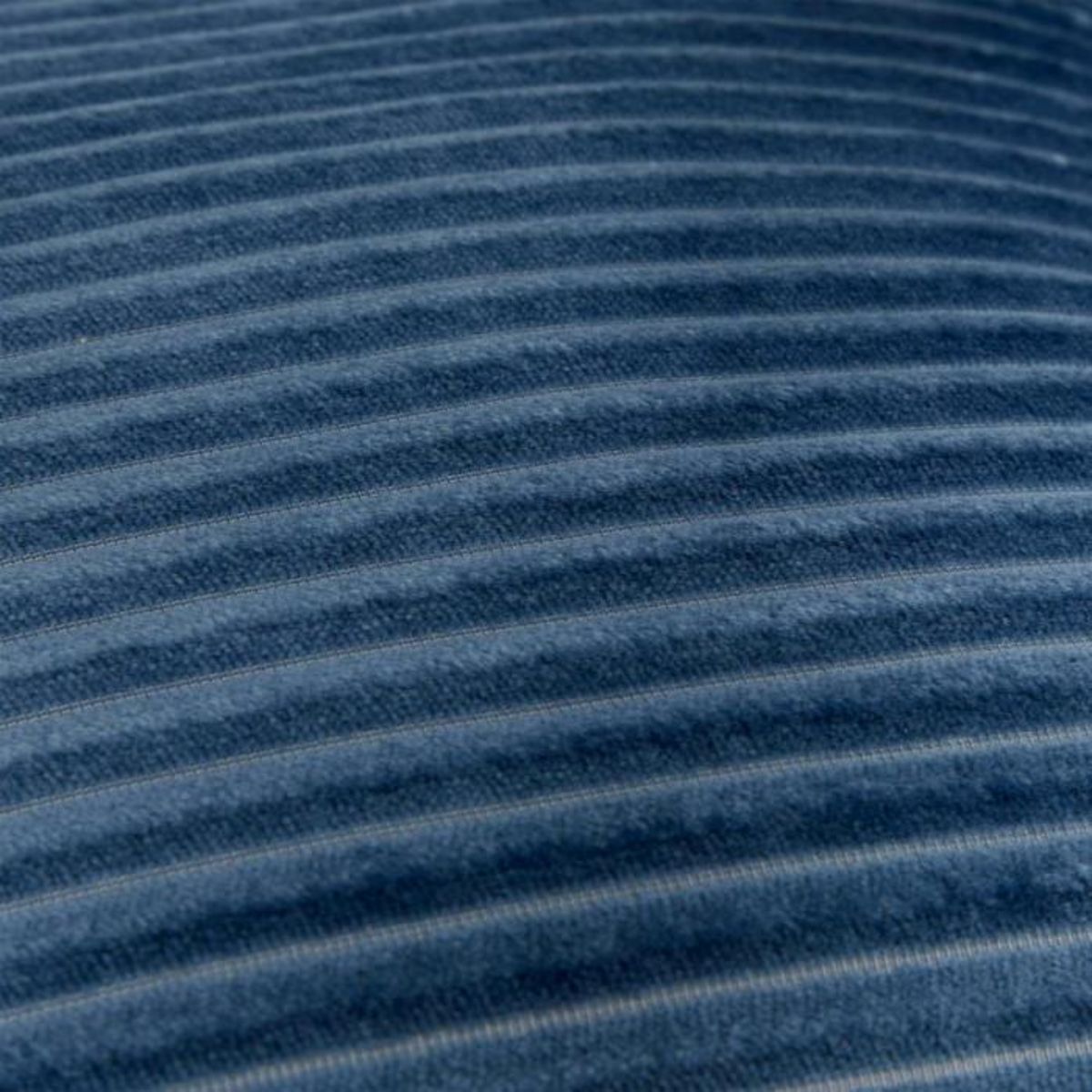 ATMOSPHERA Coussin en Velours Côtelé  Arum  38x38cm Bleu Encre