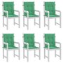 Voir la diapositive 4 : VIDAXL Coussins de chaise de jardin a dossier bas lot de 6 vert