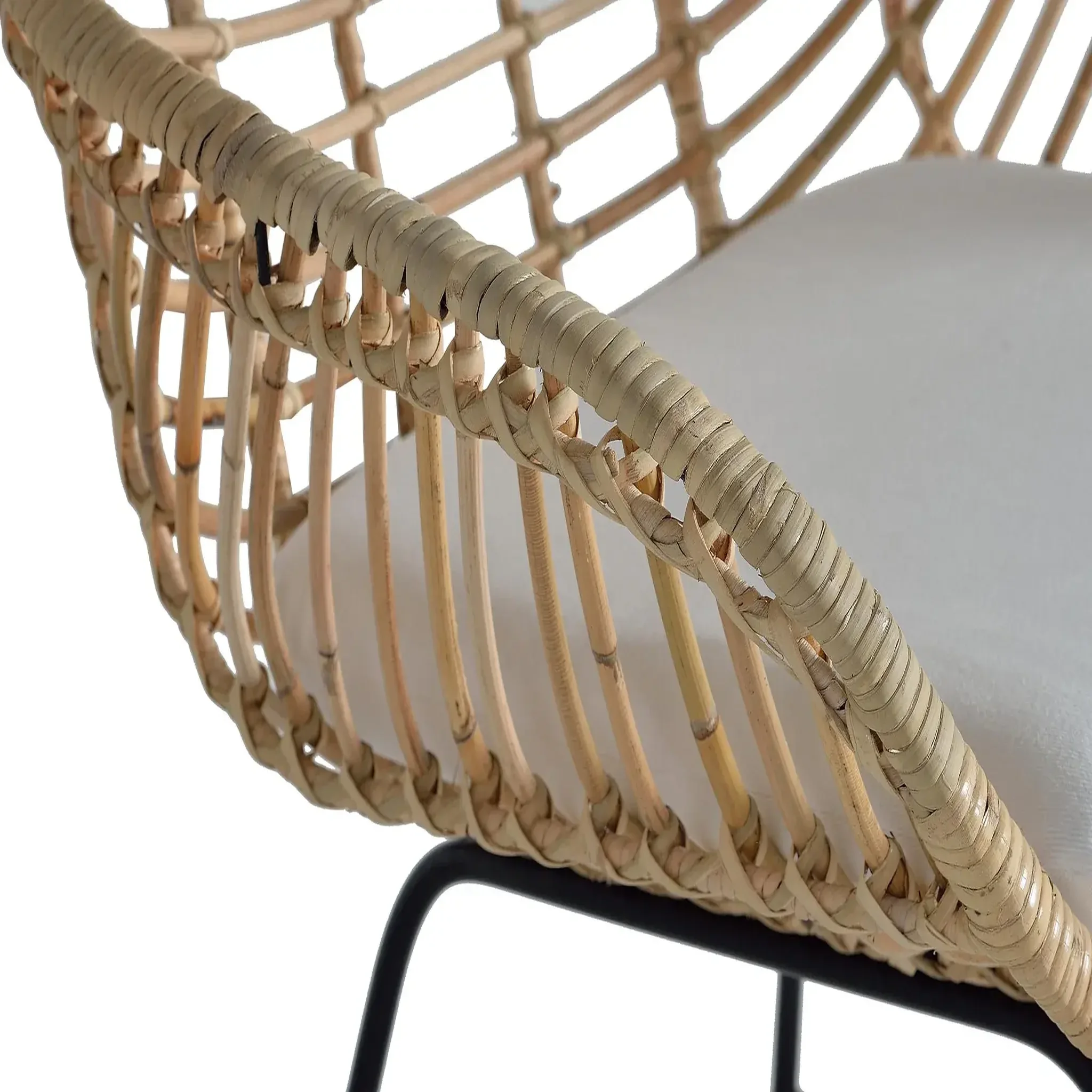Voir la diapositive 5 : GINER Y COLOMER SL Lot de 2 chaises de rotin naturel 66 cm style méditerranéen