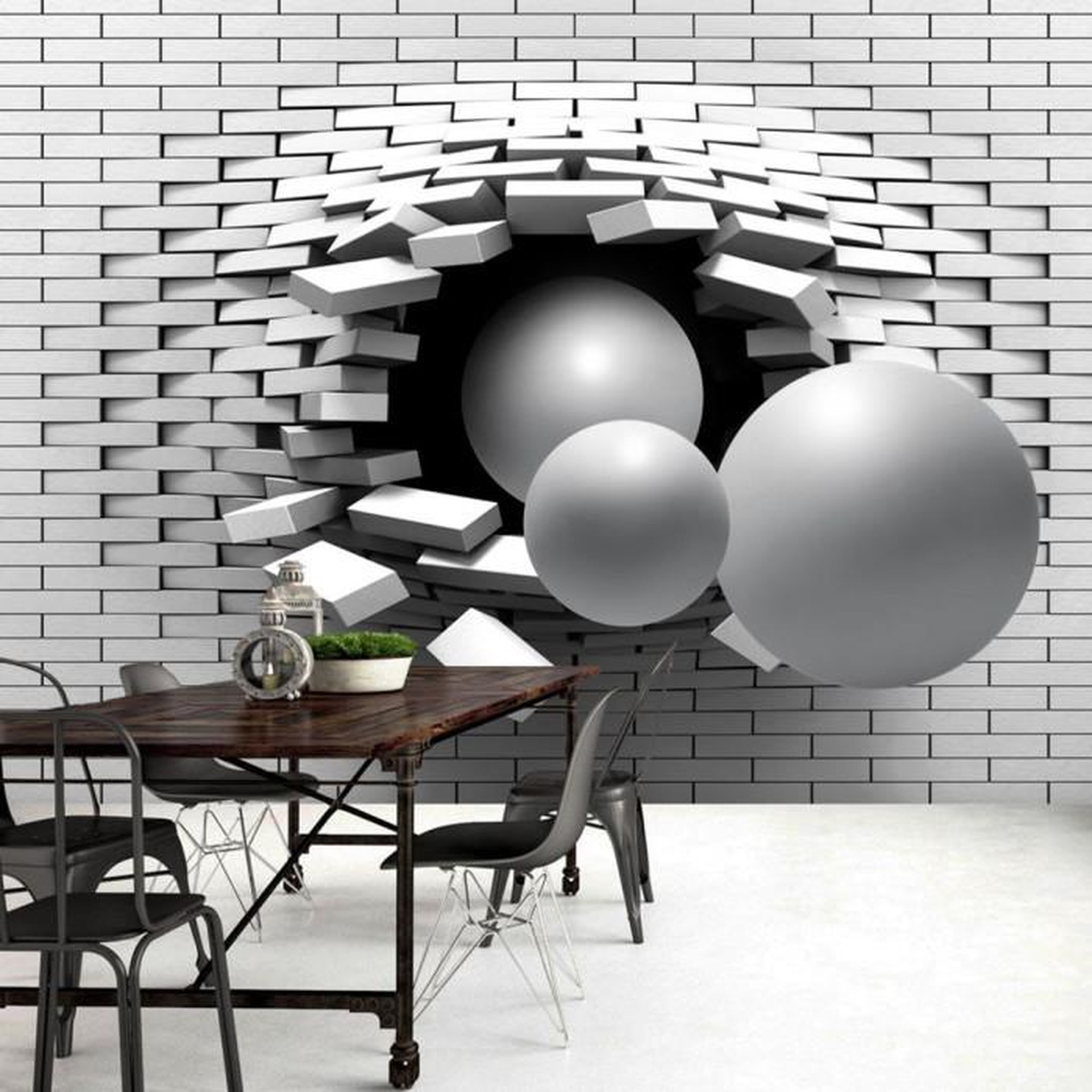 Paris Prix Papier Peint  Another Brick in the Wall. Coloris disponibles : Multicolore