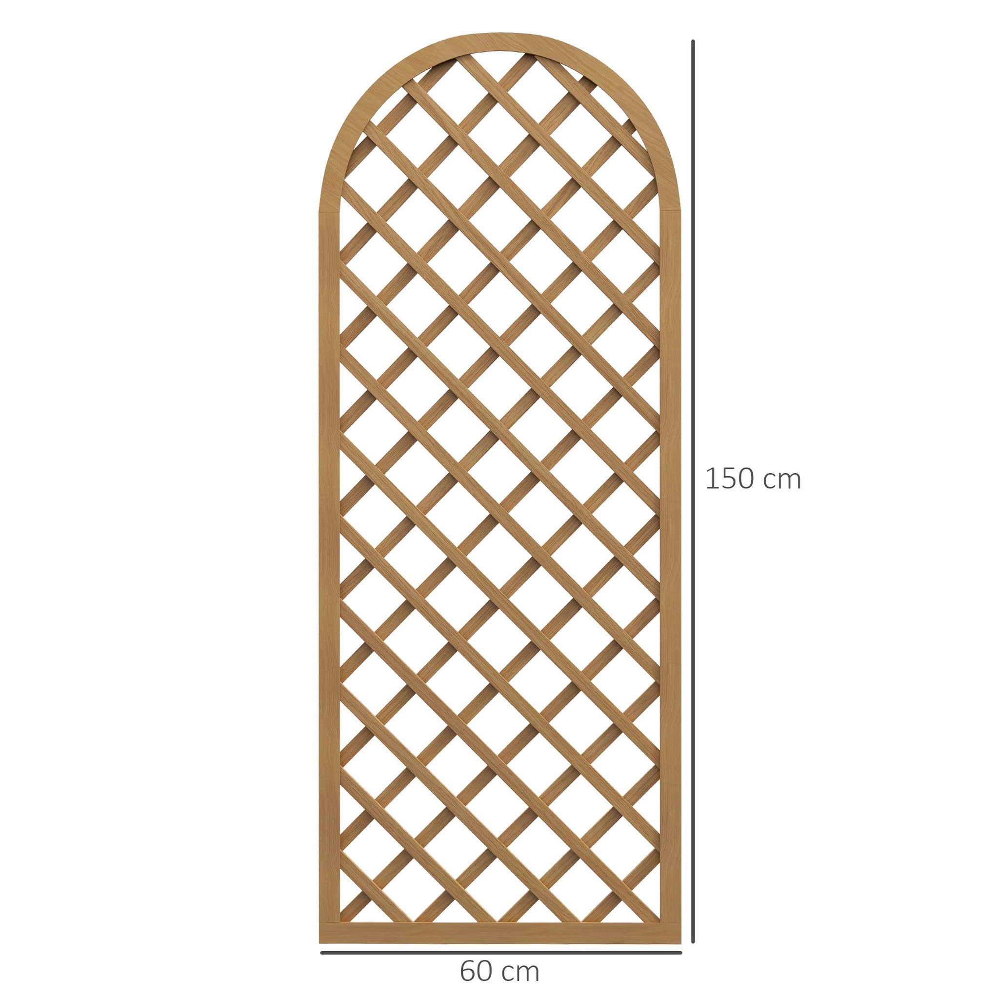Voir la diapositive 3 : OUTSUNNY Lot de 2 treillis bois pour plantes grimpantes dim. 60L x 150H cm sapin pré-huilé
