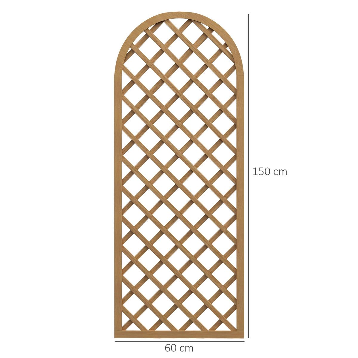 OUTSUNNY Lot de 2 treillis bois pour plantes grimpantes dim. 60L x 150H cm sapin pré-huilé