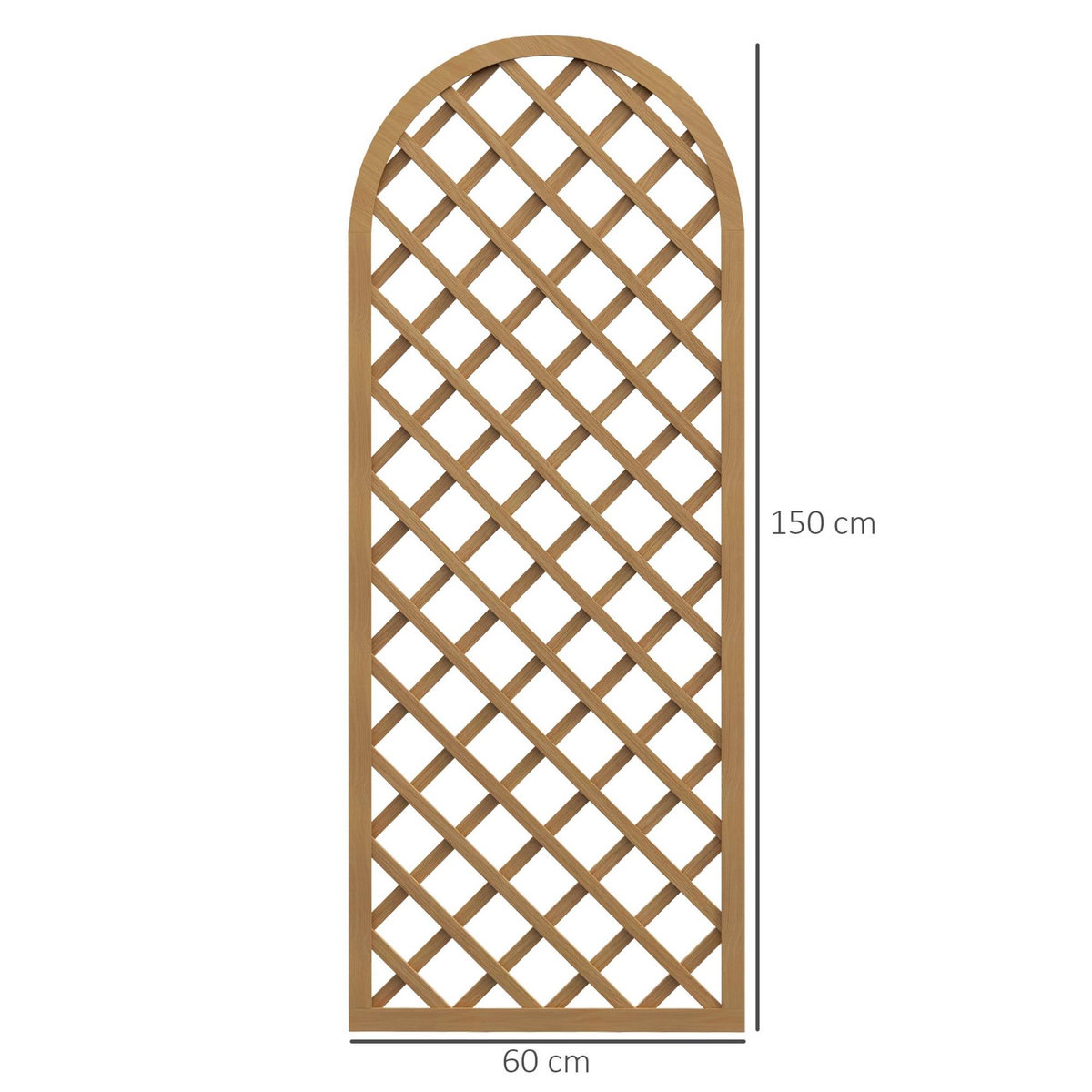 OUTSUNNY Lot de 2 treillis bois pour plantes grimpantes dim. 60L x 150H cm sapin pré-huilé