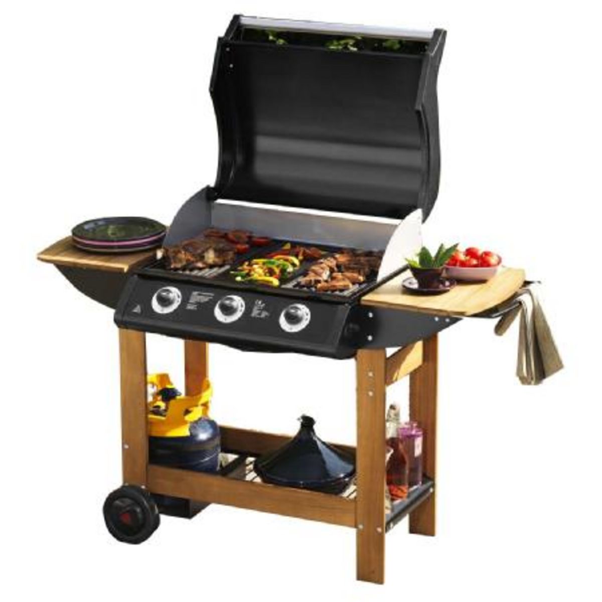Barbecue combiné gaz/plancha