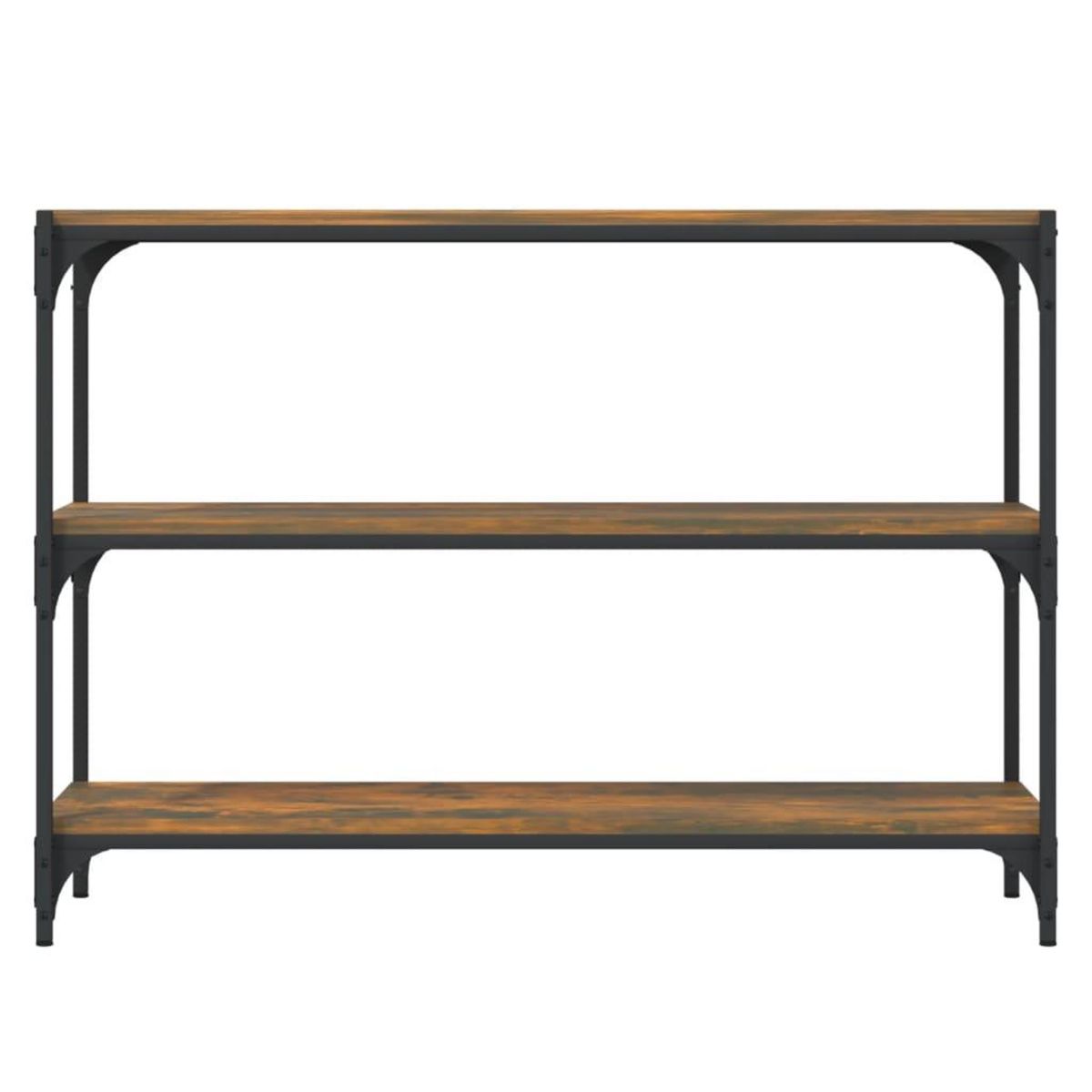 VIDAXL Bibliotheque Chene fume 100x33x70,5 cm Bois d'ingenierie acier