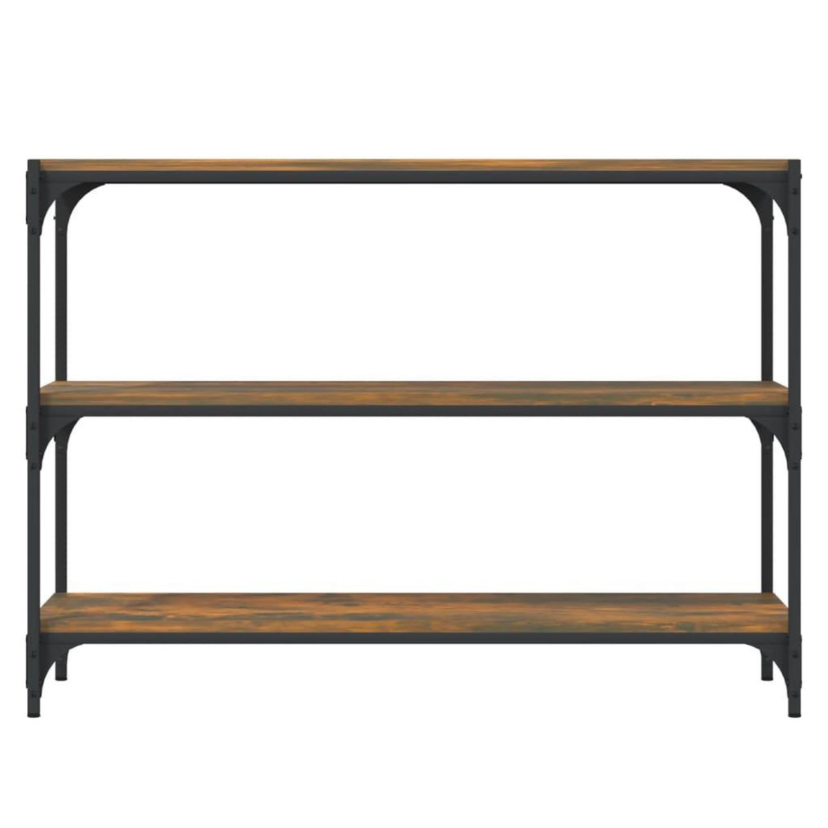 VIDAXL Bibliotheque Chene fume 100x33x70,5 cm Bois d'ingenierie acier