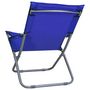 Voir la diapositive 5 : VIDAXL Chaises pliables de plage lot de 2 Tissu Bleu