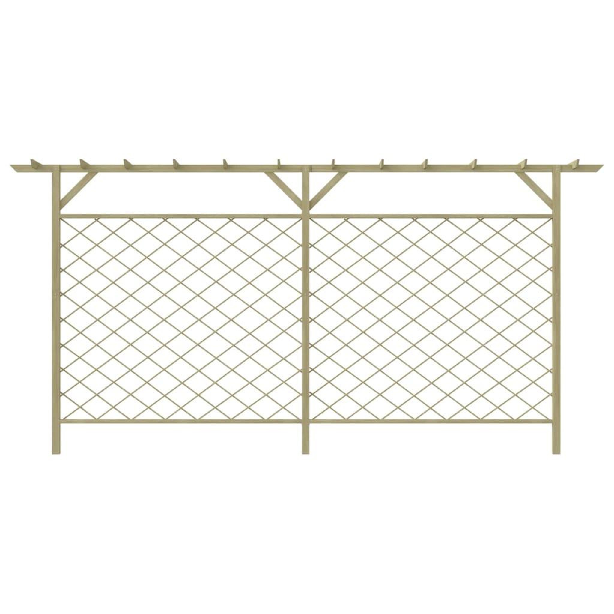 Voir la diapositive 2 : VIDAXL Cloture a lattes de jardin avec pergola Bois