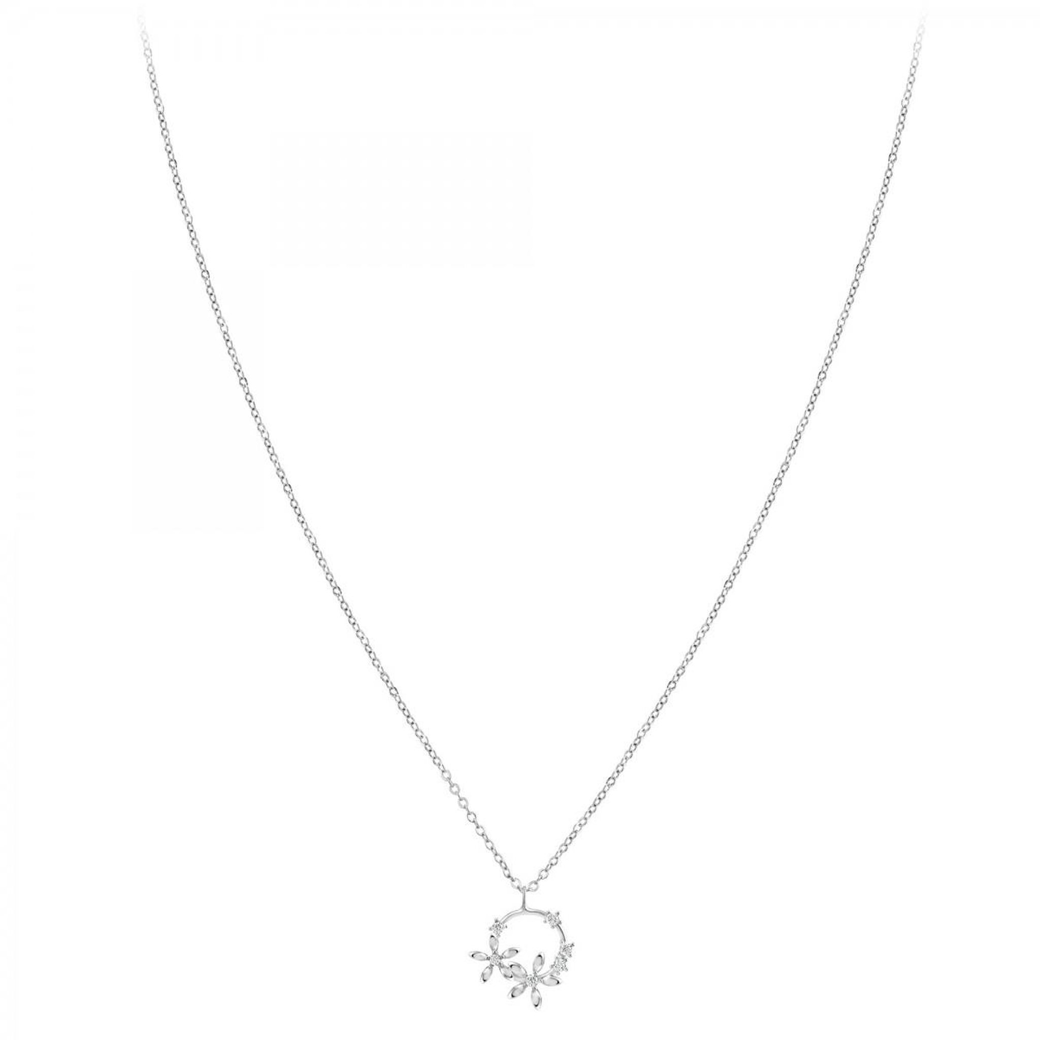 Voir la diapositive 3 : SC CRYSTAL Collier fleurs par SC Crystal orné de Zirconium